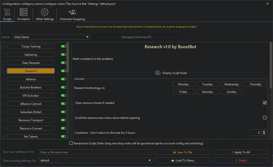 West Game Bot - Suburban Bldg Upgrading