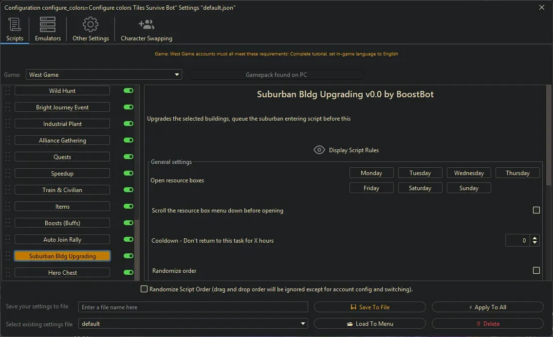 West Game Bot - Research