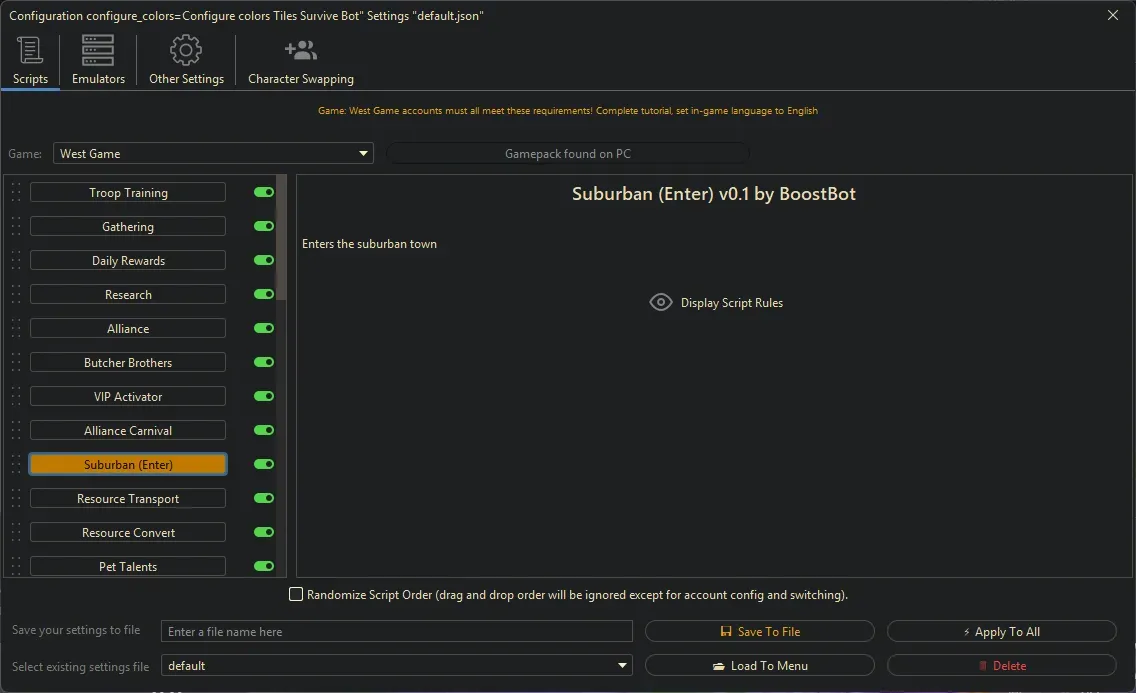West Game Bot - Traps