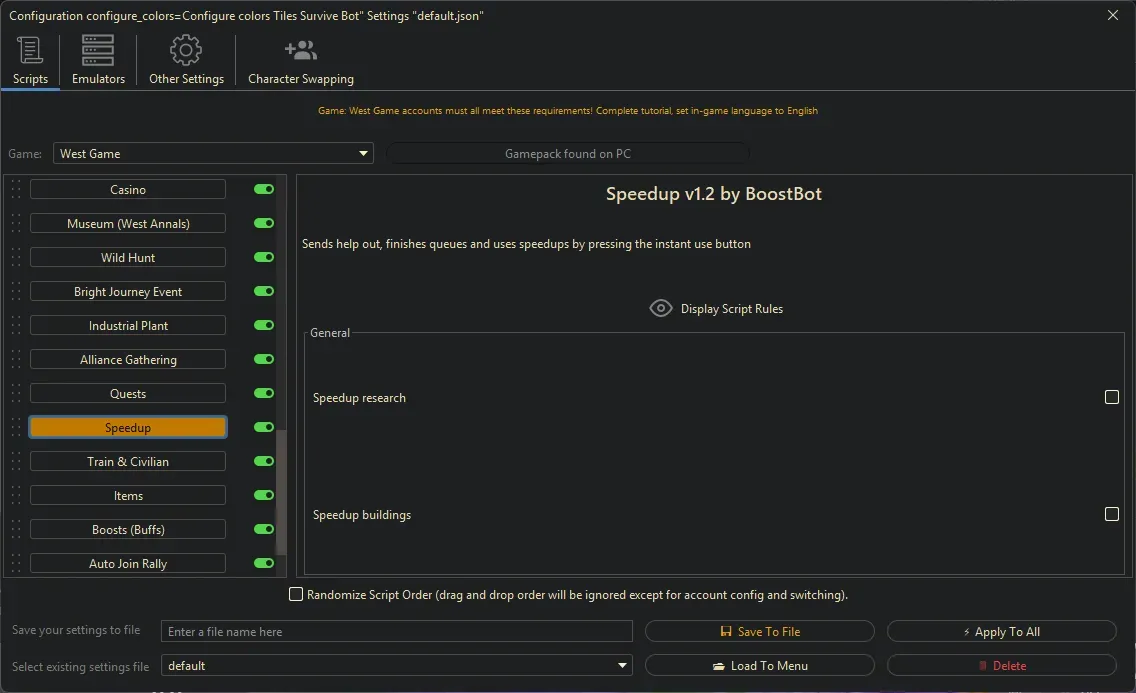 West Game Bot - Pet Talents
