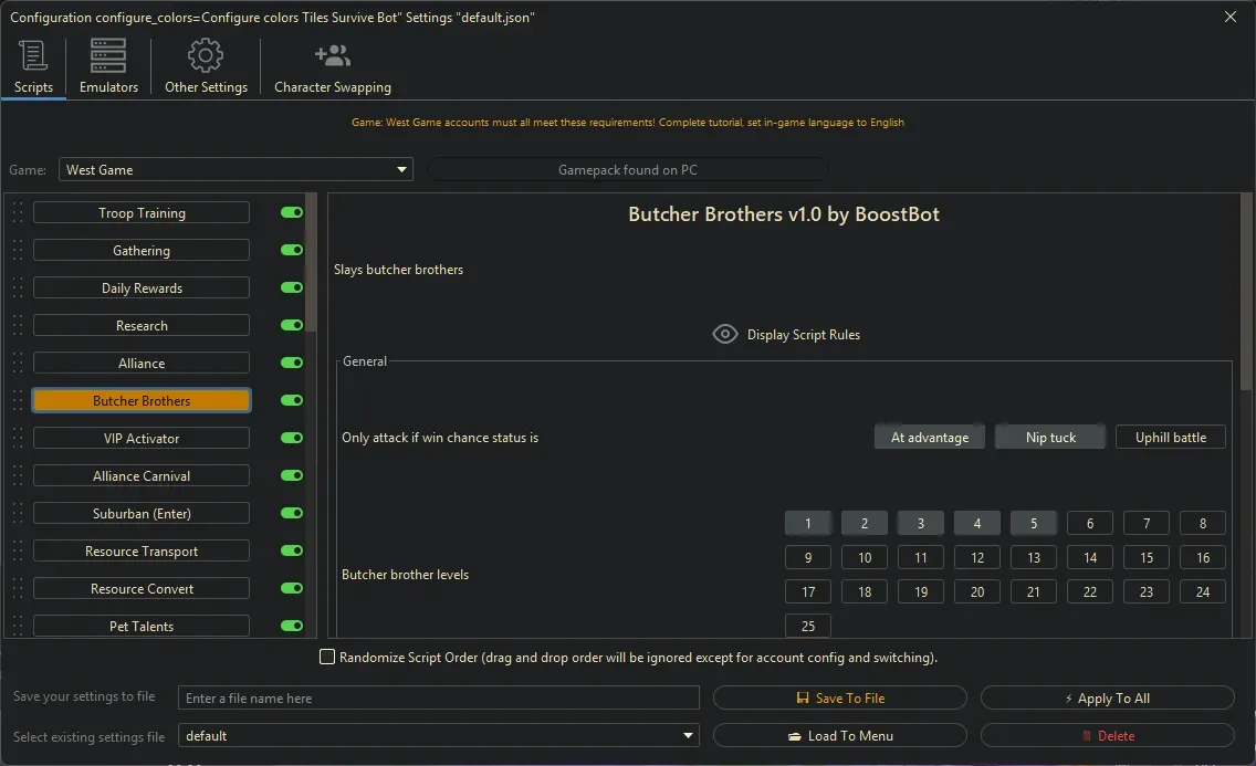 West Game Bot - Mail Rewards
