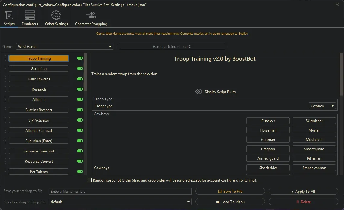West Game Bot - Elite Rewards