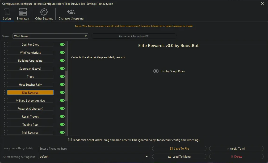 West Game Bot - Resource Transport